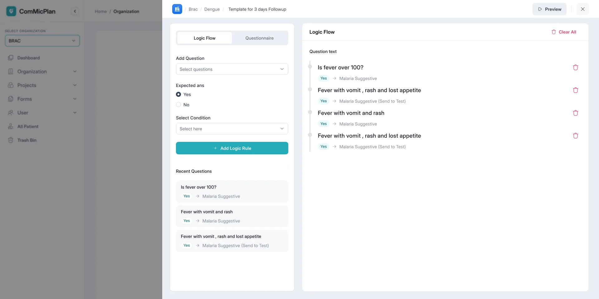 ComMicPlan Community Health SaaS, screen 4
