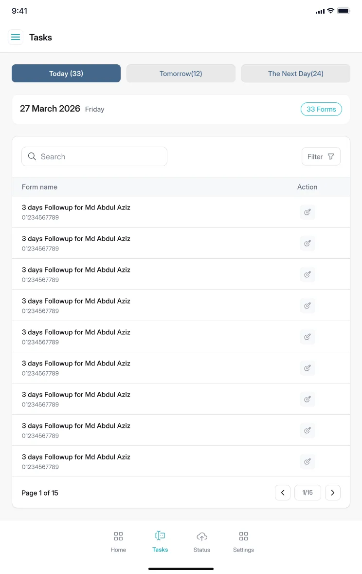 ComMicPlan Community Health SaaS, screen 12